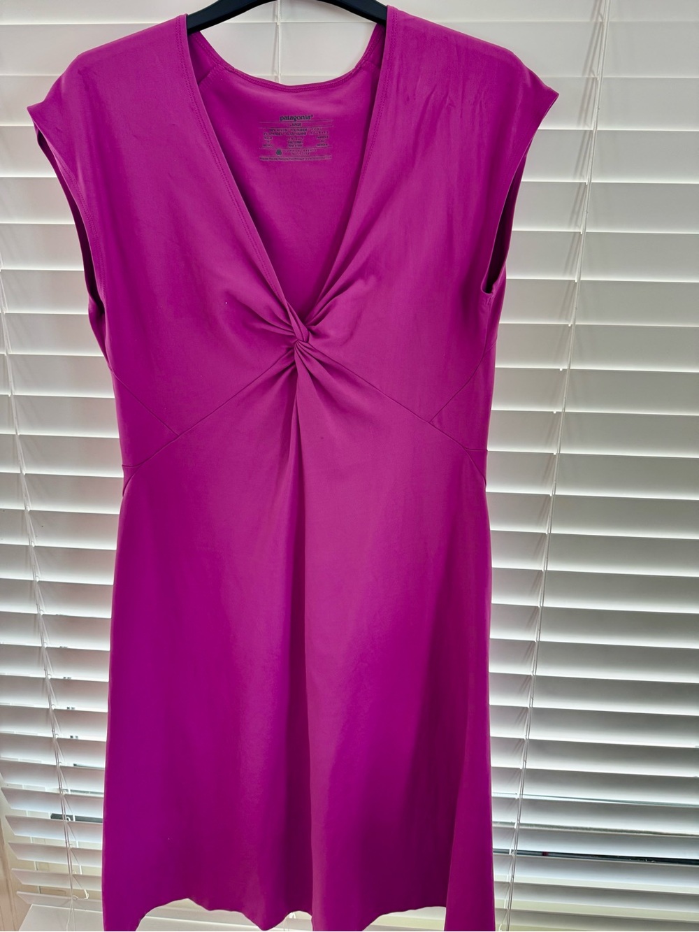 Patagonia Magenta Twist-Front Midi Dress